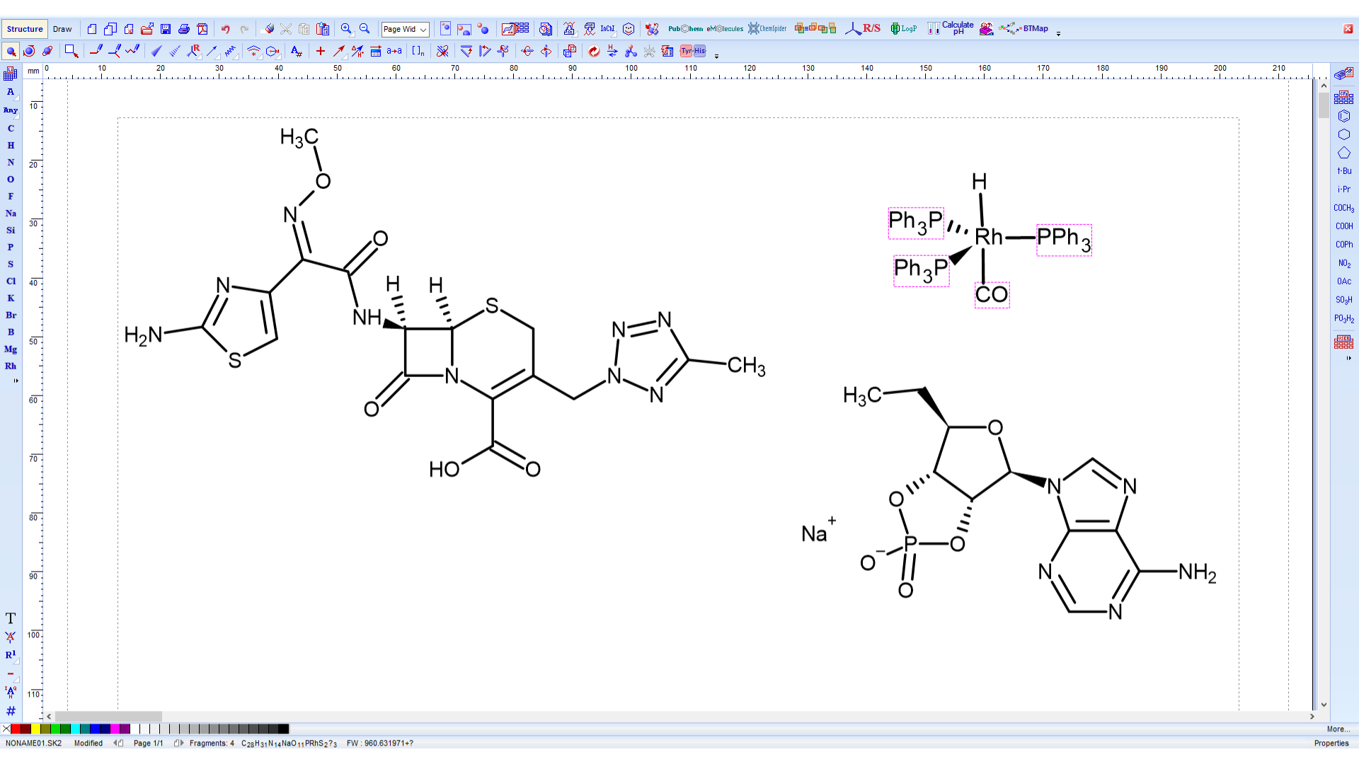 Draw molecular structures, chemical reactions, schema, and biomolecules (peptide sequences) with ease