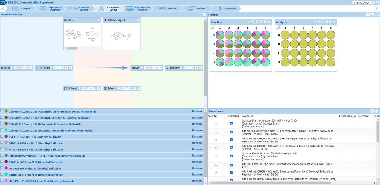 Plan HT experiments effortlessly with all your material sources accessible from one interface.